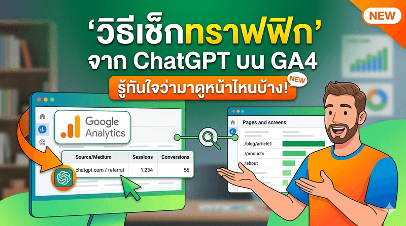 วิธีดู Traffic จาก ChatGPT บน GA4 (Google Analytics 4) รู้ทันใจว่ามาดูหน้าไหนบ้าง